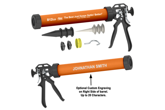 Albion Engineering B12S20(COLOR) Color Rush – 20oz B-Line Manual Sausage Gun w/ Color Barrels