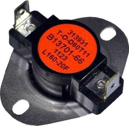 Goodman-Amana B1370166 Limit Switch, Control Temperature, Auxiliary, SPST, 160 degF