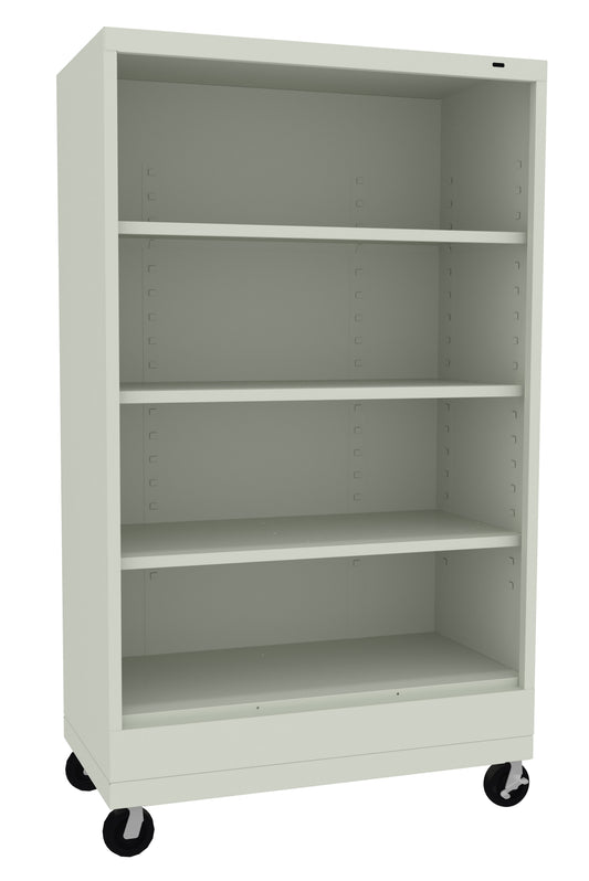 Tennsco BC18-52M 18" Deep Mobile Welded Bookcase - 55" High