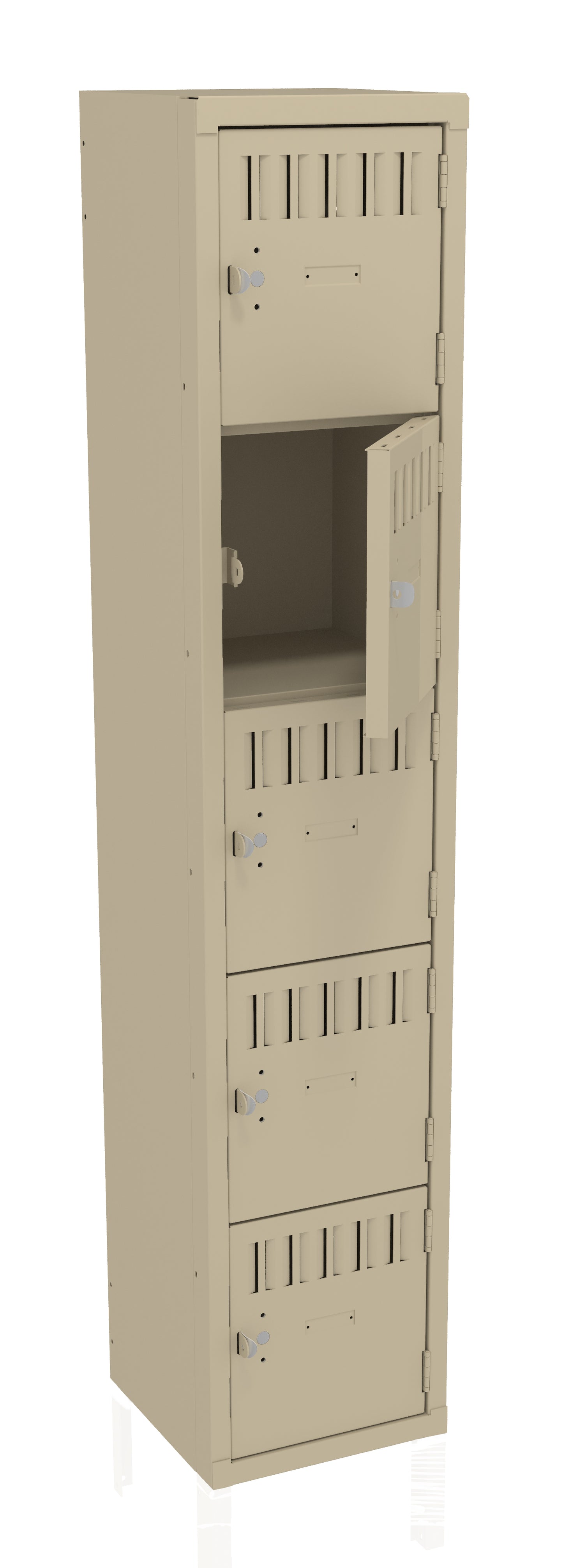Tennsco BS5-121212-A 5 High Box Locker - One Wide, No Legs (Assembled)
