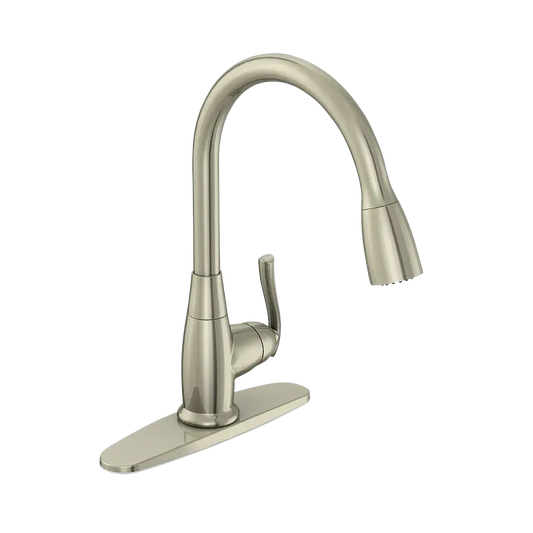 Matco-Norca BL-151SS Builder Light Single Handle Pull-Down Kitchen Faucet, Stainless Steel