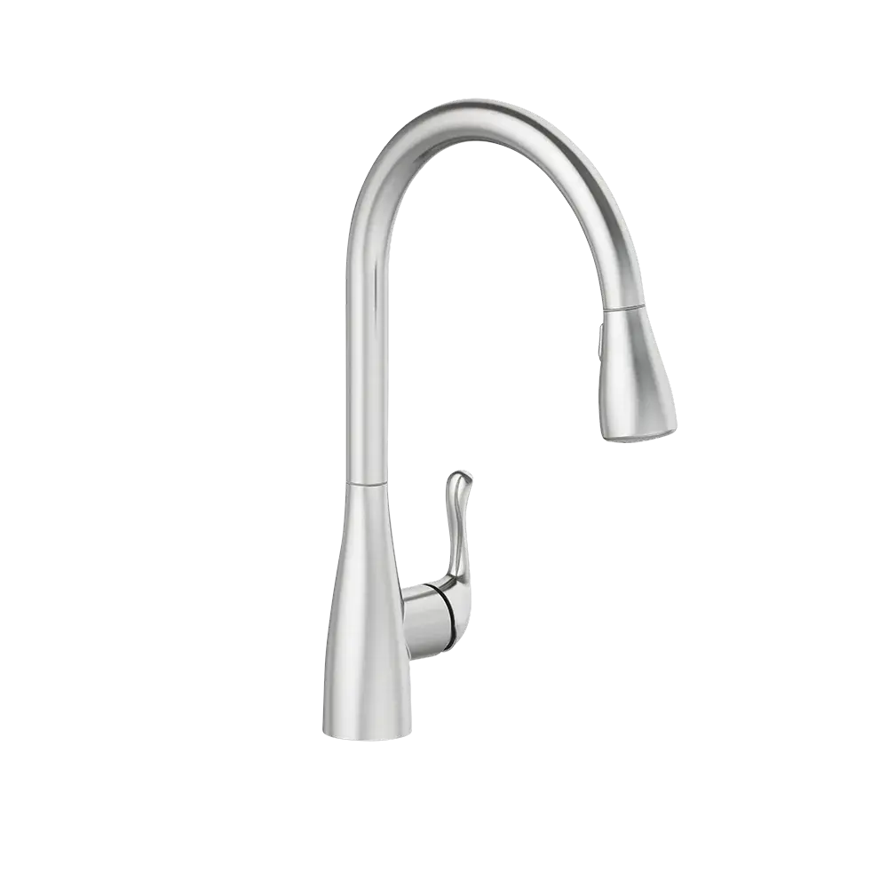 Matco-Norca BL-152SS Builder Light Single Handle Pull-Down Kitchen Faucet, Stainless Steel