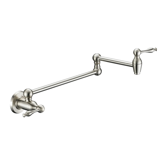 Matco-Norca BL-190SS Builder Light Single Handle Wall Mount Pot Filler Faucet, Stainless Steel
