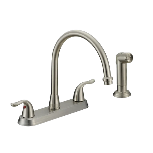 Matco-Norca BL-260SS Builder Light Two Handle Kitchen Faucet, Stainless Steel