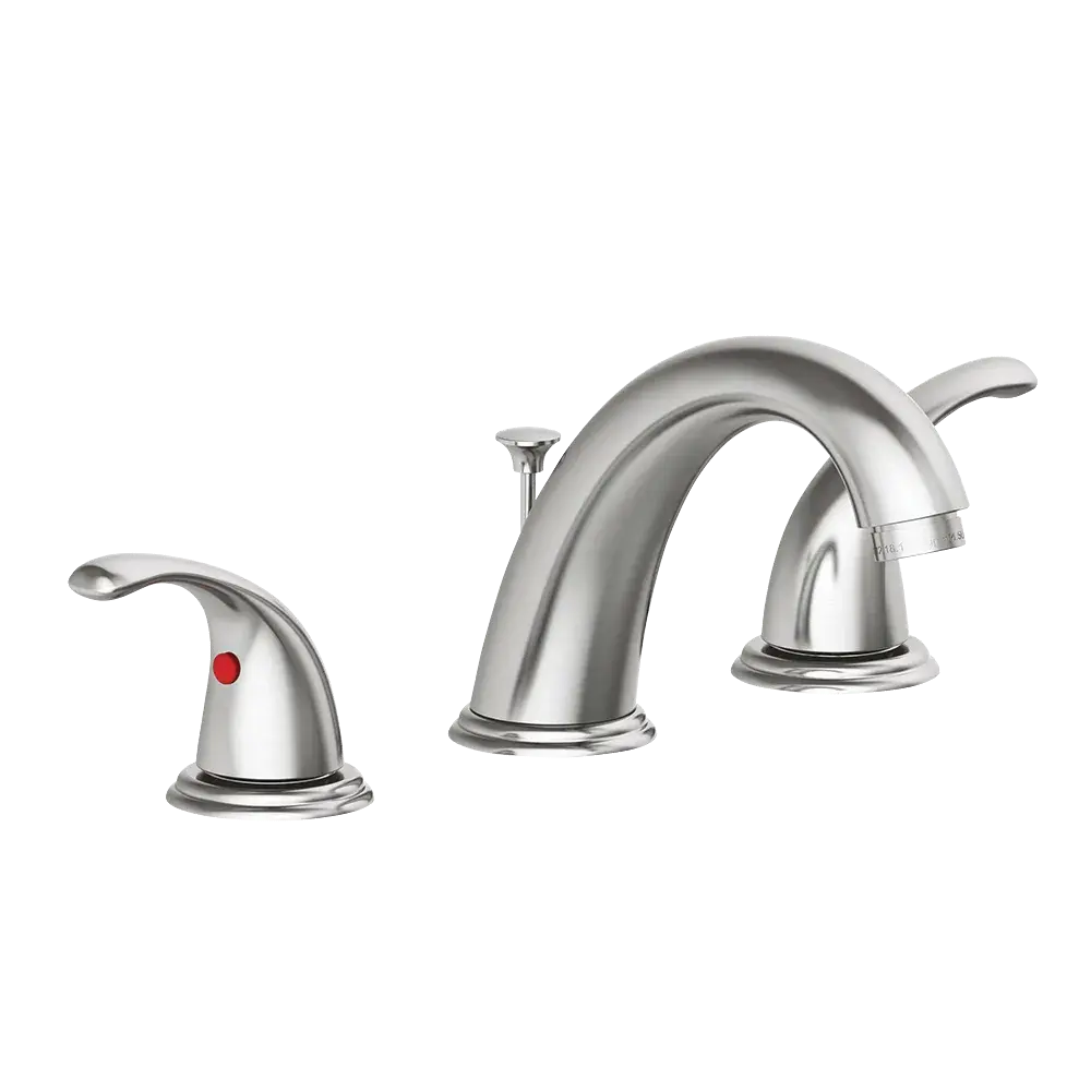 Matco-Norca BL-481BN Builder Light Two Handle 8" Widespread Lavatory Faucet, Brushed Nickel