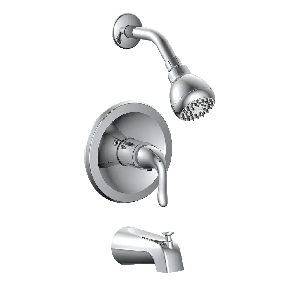 Matco-Norca BL-730CDJP Builder Light Single Control Tub & Shower Trim, Slip On Diverter, Job Pack, Chrome