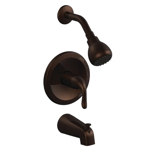 Matco-Norca BL-730ORBDJP Builder Light Single Control Tub & Shower Trim, Slip On Diverter, Job Pack, Oil-Rubbed Bronze