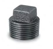 Everflow BMPL1000S  1" Square Head Solid Plug Black Malleable