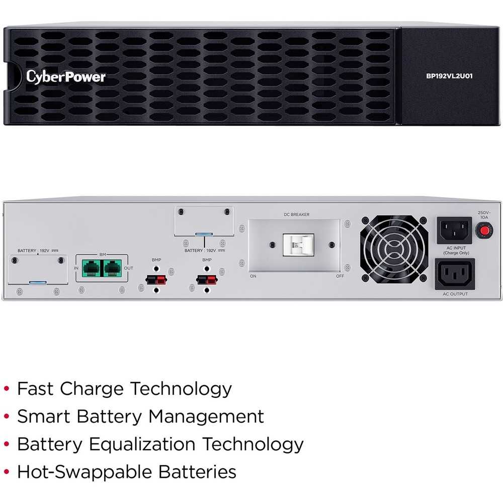 CyberPower UPS Systems BP192VL2U01 Extended Battery Modules - 192 VDC / 60 A - 12 V / 6 Ah Sealed Lead-Acid Battery, 3YR Warranty