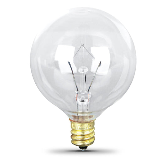 Feit Electric BP20G121/2/RP 20W Soft White (2700K) E12 Base G12 1/2 Globe Incandescent Light Bulb (2-Pack)