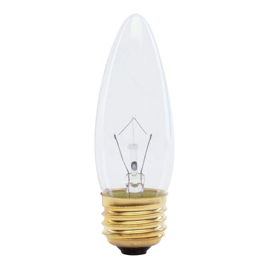 Feit Electric BP25ETC 25W Medium Base Clear Torpedo Tip Incandescent