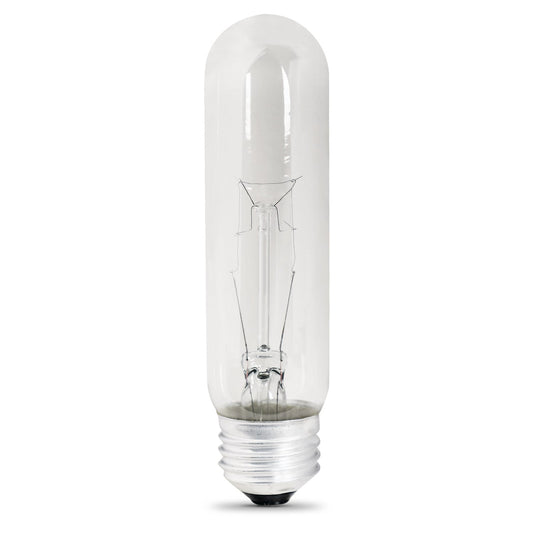 Feit Electric BP40T10/RP 40W Soft White (2700K) Clear T10 Dimmable Incandescent Appliance Light Bulb