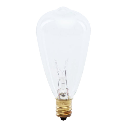 Feit Electric BP7ST12 7W Replacement ST12 E12 Dimmable Cone Filament Clear Glass Vintage Edison Incandescent Light Bulb, Soft White (2-Pack)