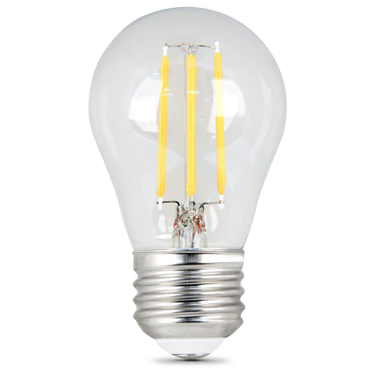 Feit Electric BPA1525/927CA/FIL/2 2.7W (25W Replacement) Soft White (2700K) E26 Base A15 Dimmable Clear Filament LED Bulb (2-Pack)