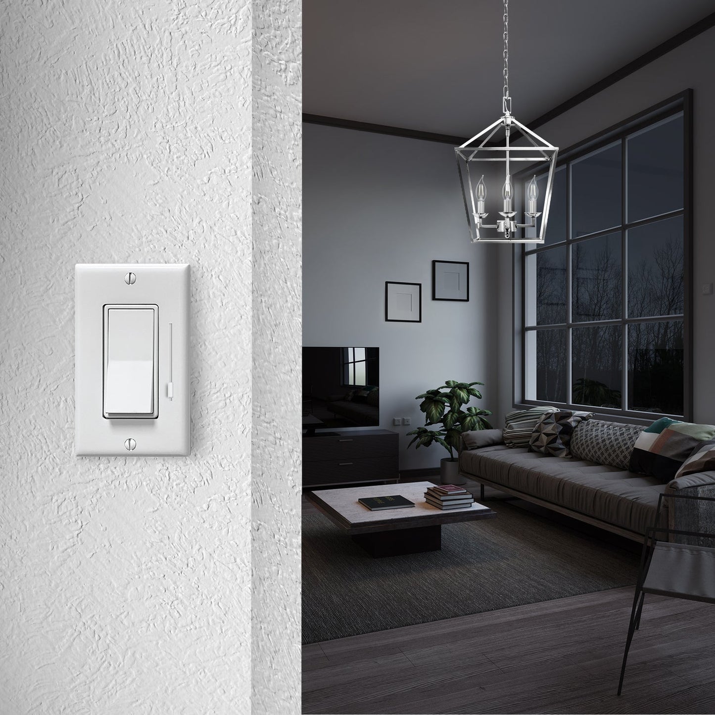 Feit Electric BPCFC40950CAWFIL/4 3.3W (40W Replacement) Daylight (5000K) B10 (E12 Base) Flame Tip Exposed White Filament LED Bulb (4-Pack)