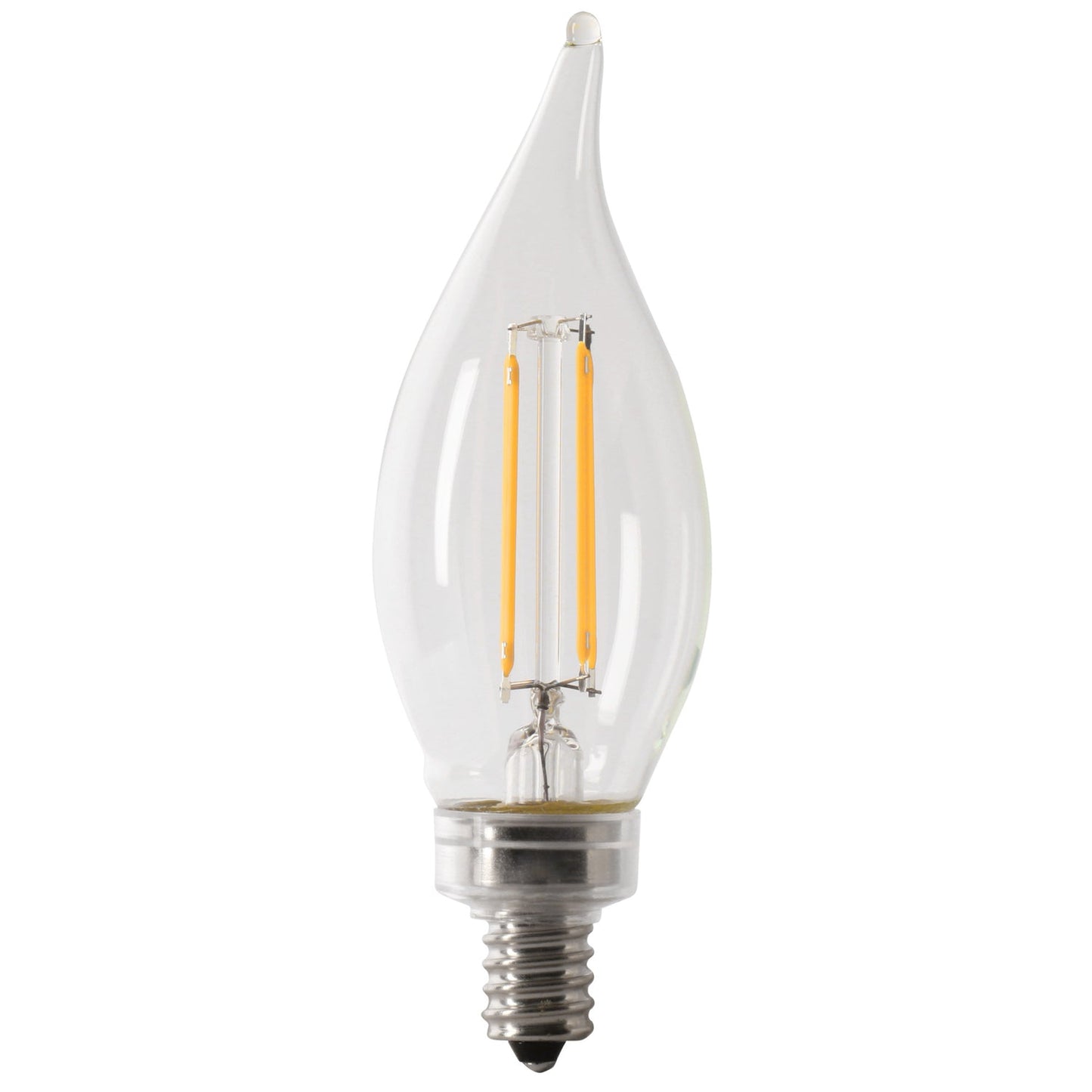 Feit Electric BPCFC60950CAFIL/2/RP 60W Replacement Clear Flame Tip Filament LED (2-Pack)