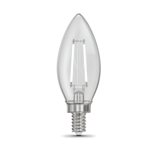 Feit Electric BPCTC40950CAWFIL/2 3.3W (40W Equivalent) Daylight White (5000K) B10 (E12 Base) Torpedo Tip Exposed White Filament LED Bulb (2-Pack)