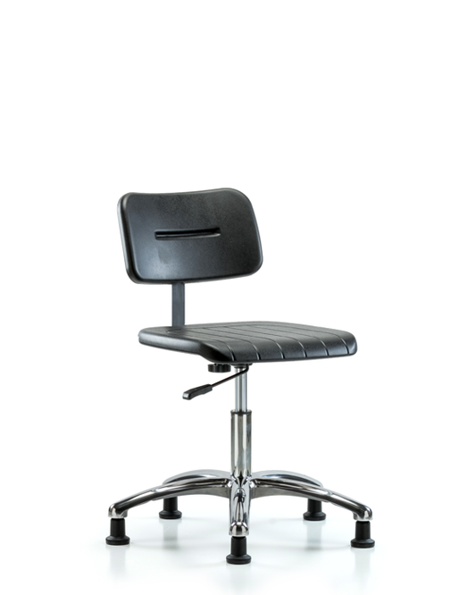 Blue Ridge Ergonomics BPDHCH-CR-RG Core Polyurethane Chair Chrome - Desk Height with Stationary Glides