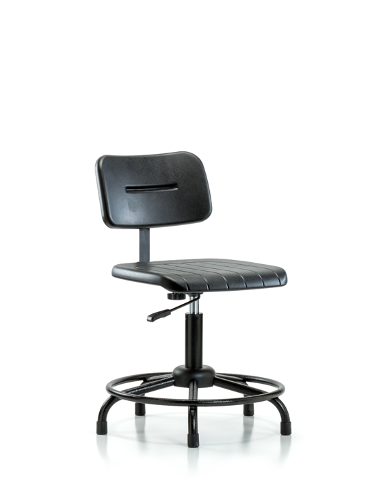 Blue Ridge Ergonomics BPDHCH-RT-RG Core Polyurethane Chair - Desk Height with Round Tube Base and Stationary Glides