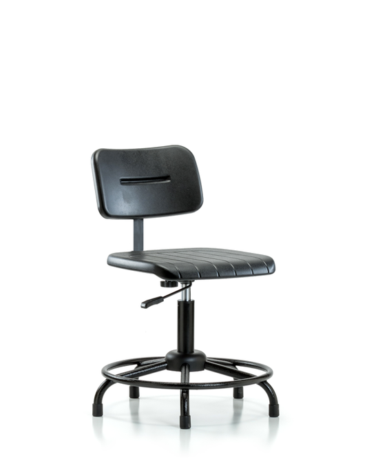 Blue Ridge Ergonomics BPDHCH-RT-RG Core Polyurethane Chair - Desk Height with Round Tube Base and Stationary Glides