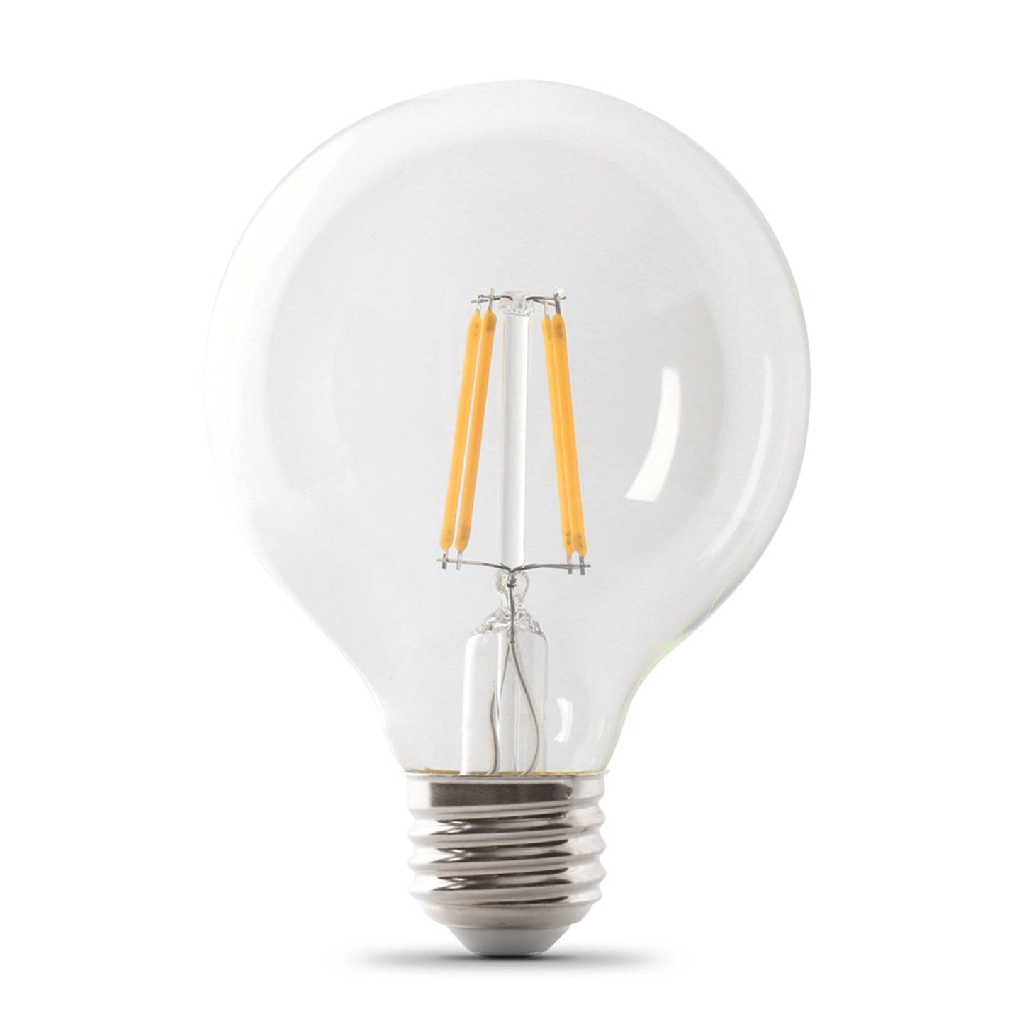 Feit Electric BPG2525/927CA/FIL/RP 2.5W (25W Replacement) Soft White (3000K) E26 Base G25 Dimmable Enhance Glass Filament Globe LED Light Bulb