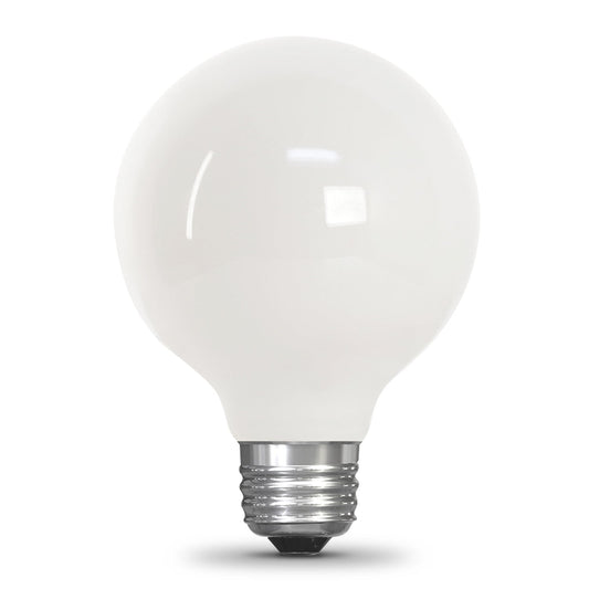 Feit Electric BPG2560W950CA/FIL/RP 60W Replacement G25 Daylight Dimmable White Enhance Glass Filament Globe LED