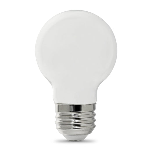 Feit Electric BPGM60W950CAFIL/2/RP 60W Replacement G16 1/2 Medium Base Daylight Dimmable White Enhance Glass Filament Globe LED (2-Pack)