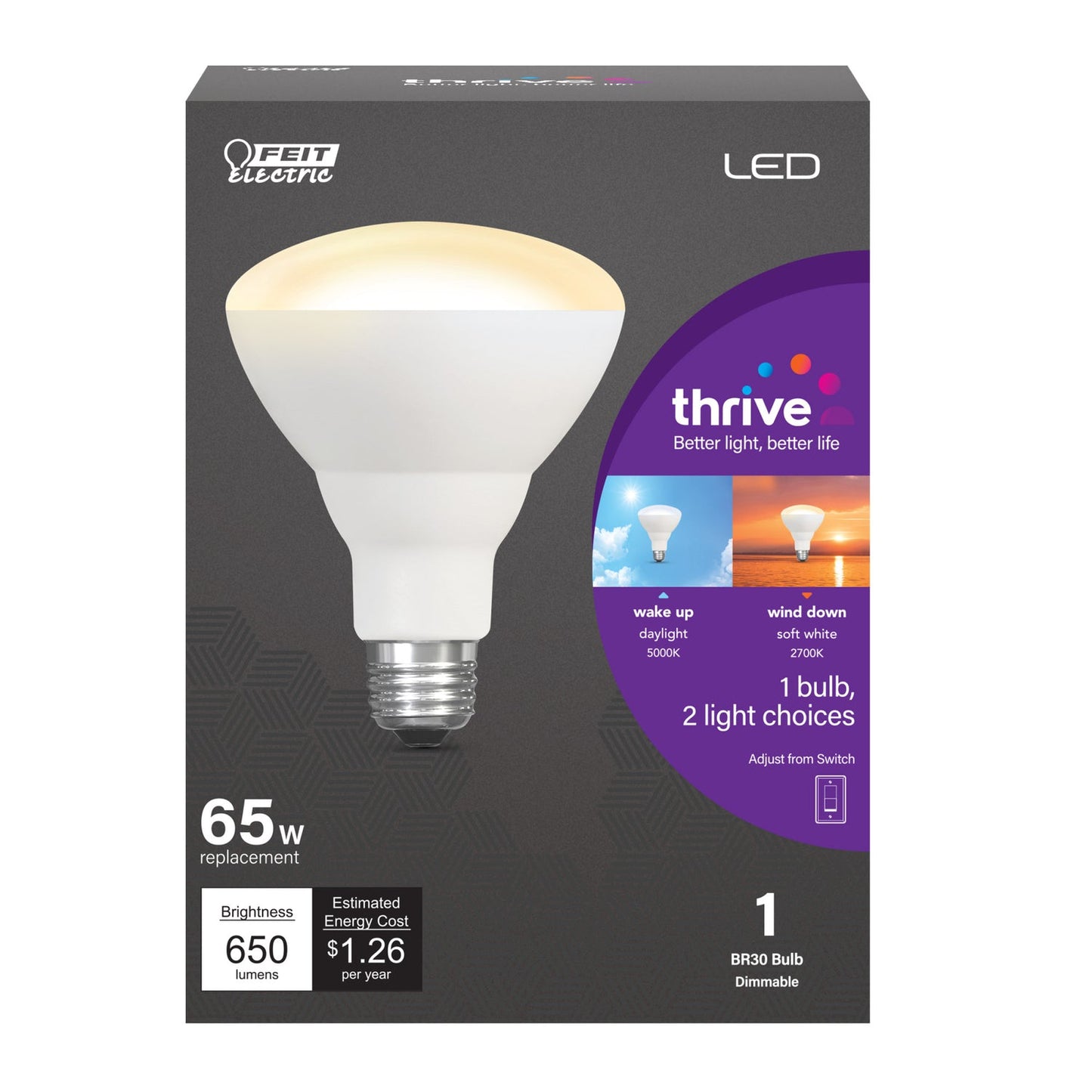 Feit Electric BR30/HLTH/LEDI BR30 Day &amp; Night Circadian Rhythm LED