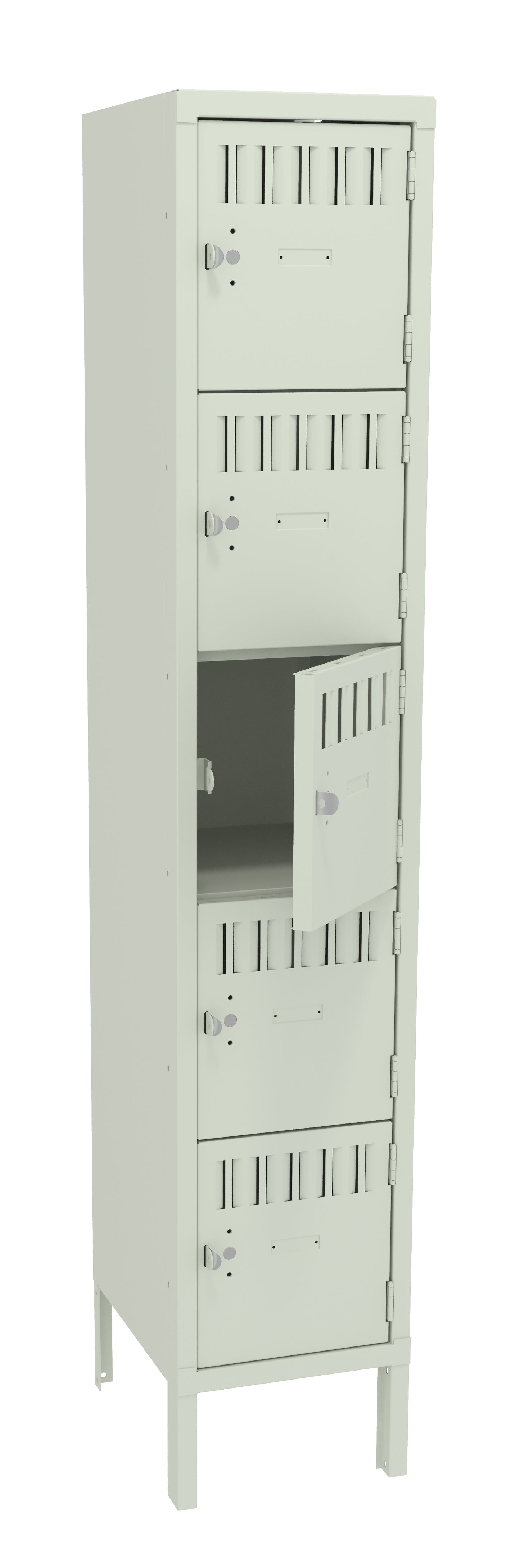 Tennsco BS5-121512-1 5 High Box Locker - One Wide With Legs (Assembled)