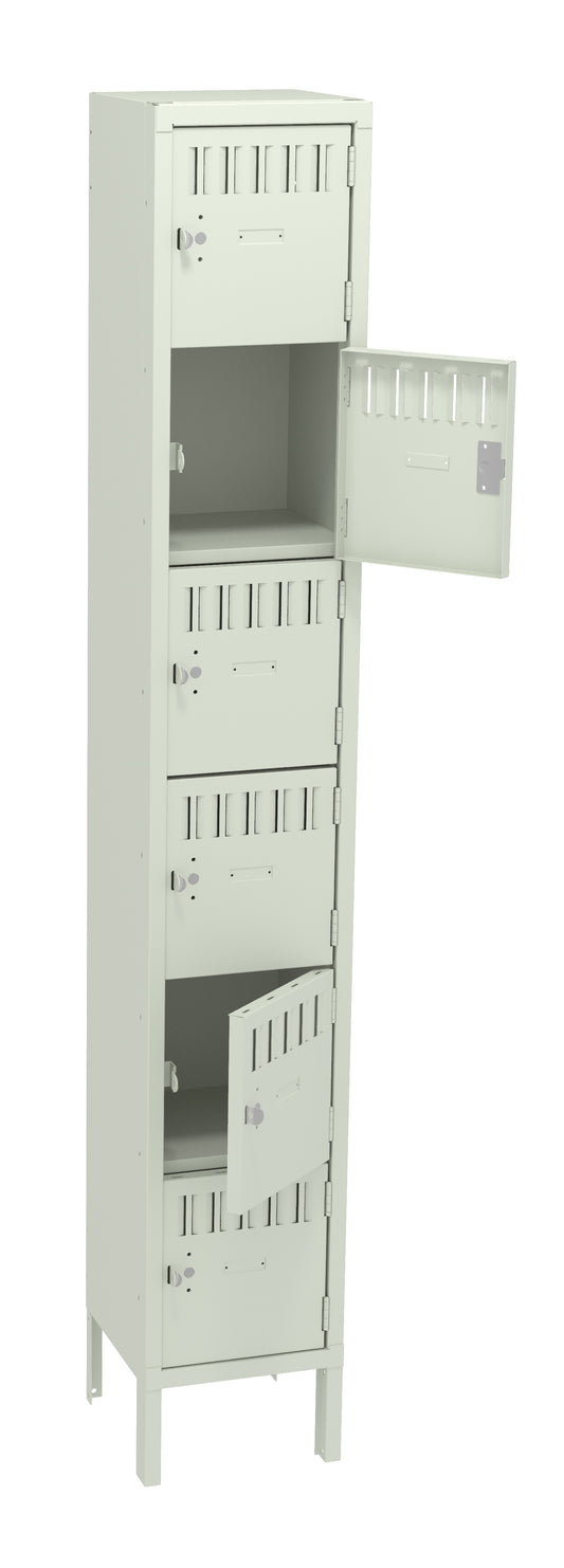 Tennsco BK6-121212-1 6 High Box Locker - One Wide With Legs (Unassembled)