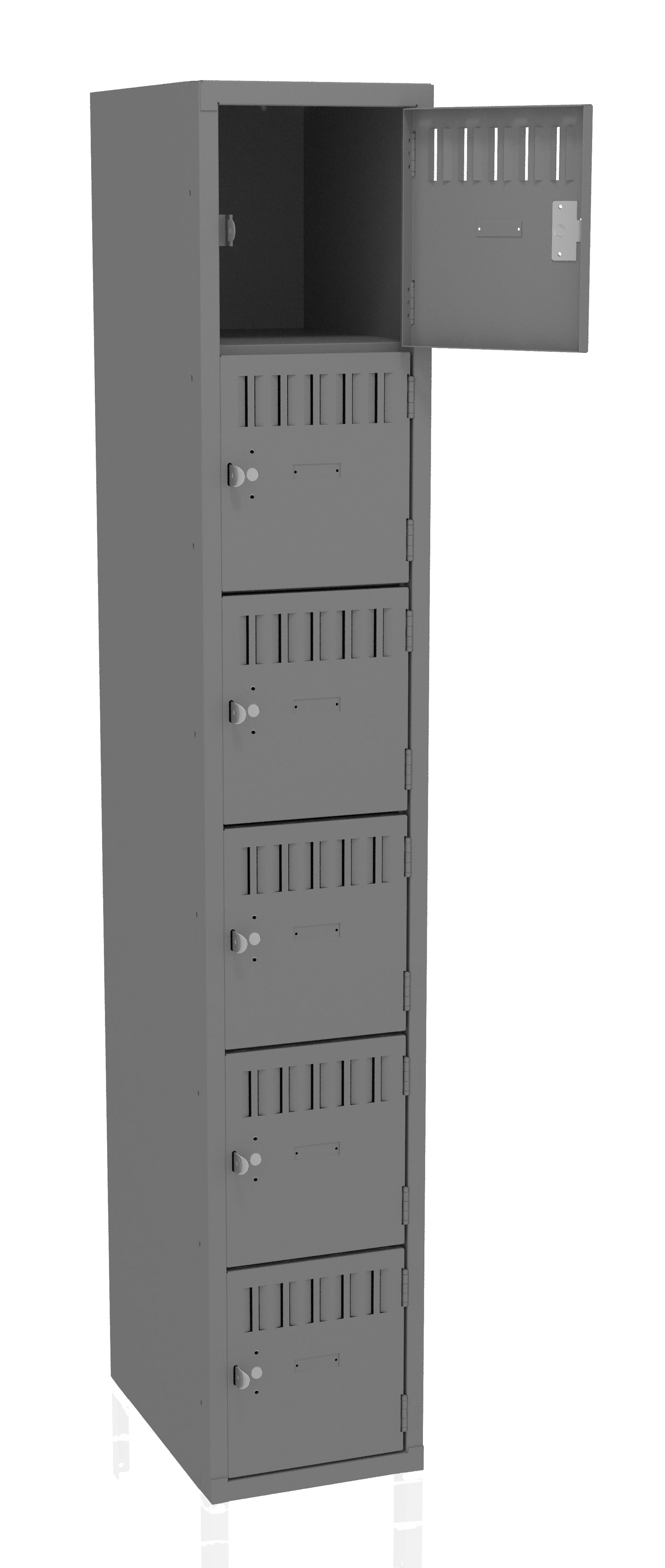 Tennsco BS6-121812-A 6 High Box Locker - One Wide, No Legs (Assembled)