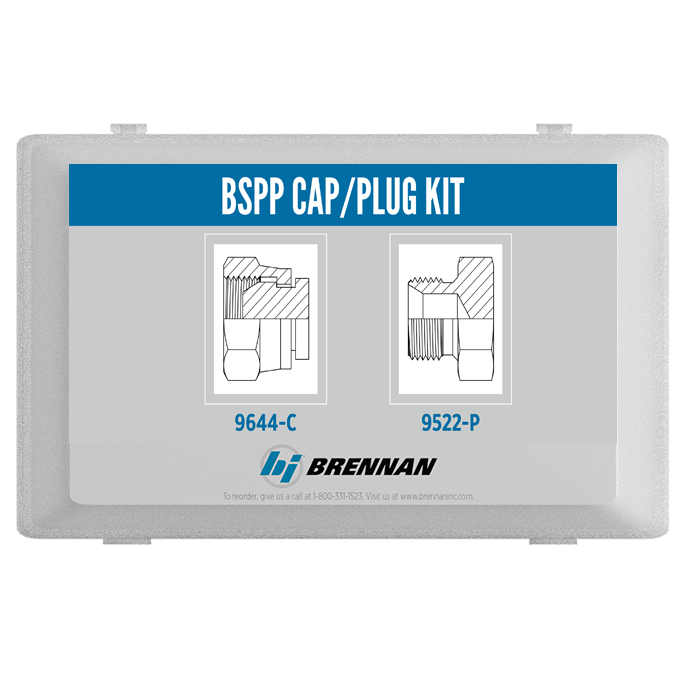 Brennan KT1007-BSP Bsp Ext Plug And FBSPPS Cap Kit W Plastic Bx