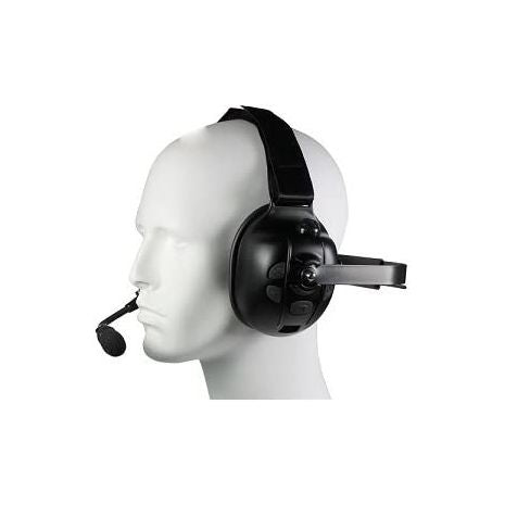 Pryme Electronics BTH-900-MAX-EMB Bluetooth Dual Muff Racing Style Headset with Boom Microphone