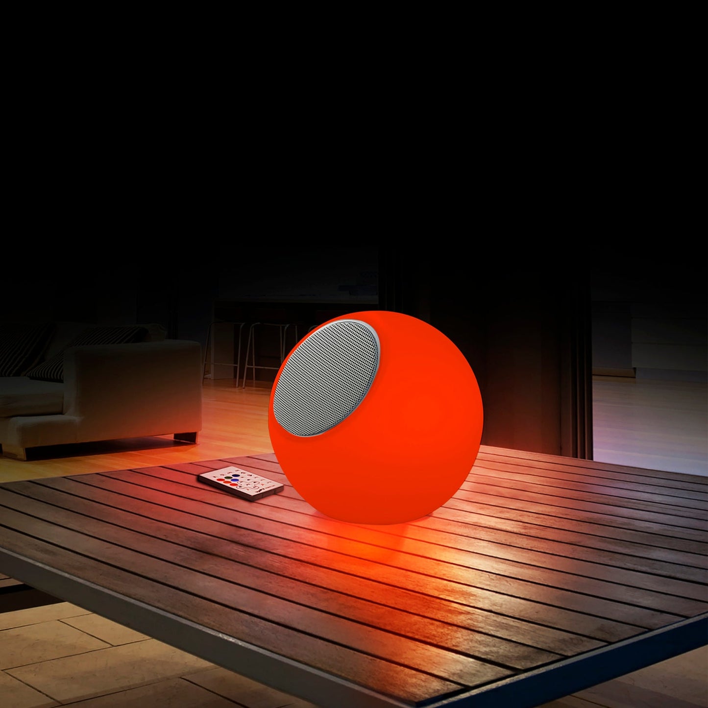 Feit Electric BTORB8RGBWBAT 8 in. Rechargeable Color Changing LED Orb with Bluetooth Speaker