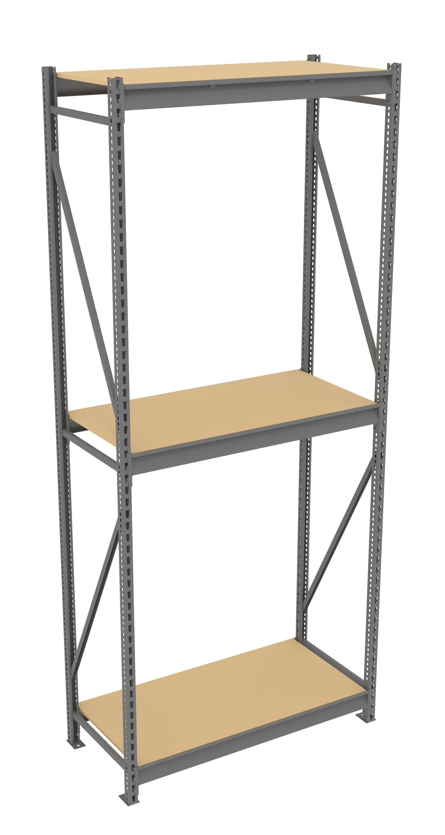 Tennsco BU-4824120PS Bulk Storage Rack Starter Unit With Particleboard Decking