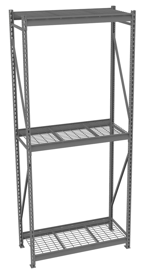 Tennsco BU-4824120WS Bulk Storage Rack Starter Unit With Wire Decking