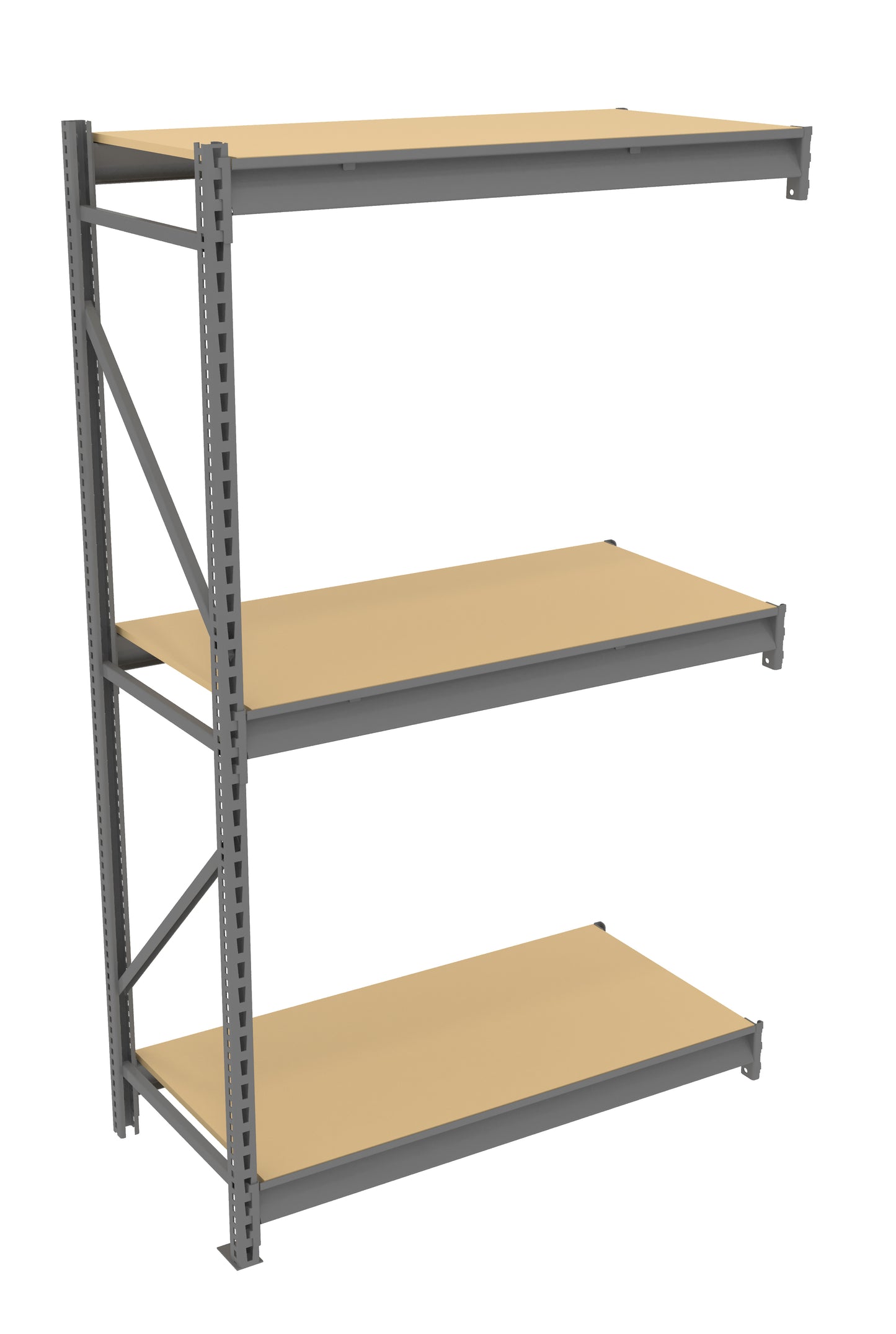 Tennsco BU-482484PA Bulk Storage Rack Adder Unit With Particleboard Decking