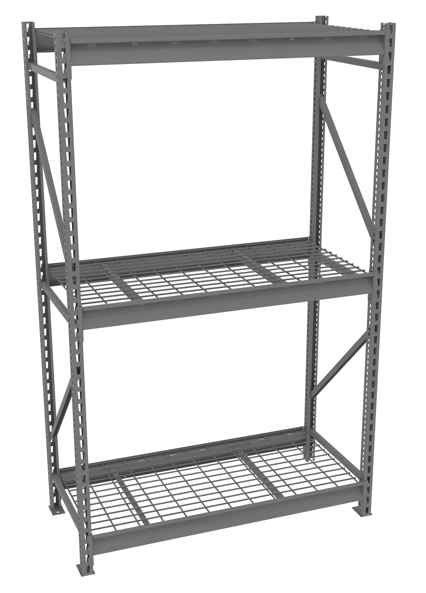 Tennsco BU-482484WS Bulk Storage Rack Starter Unit With Wire Decking