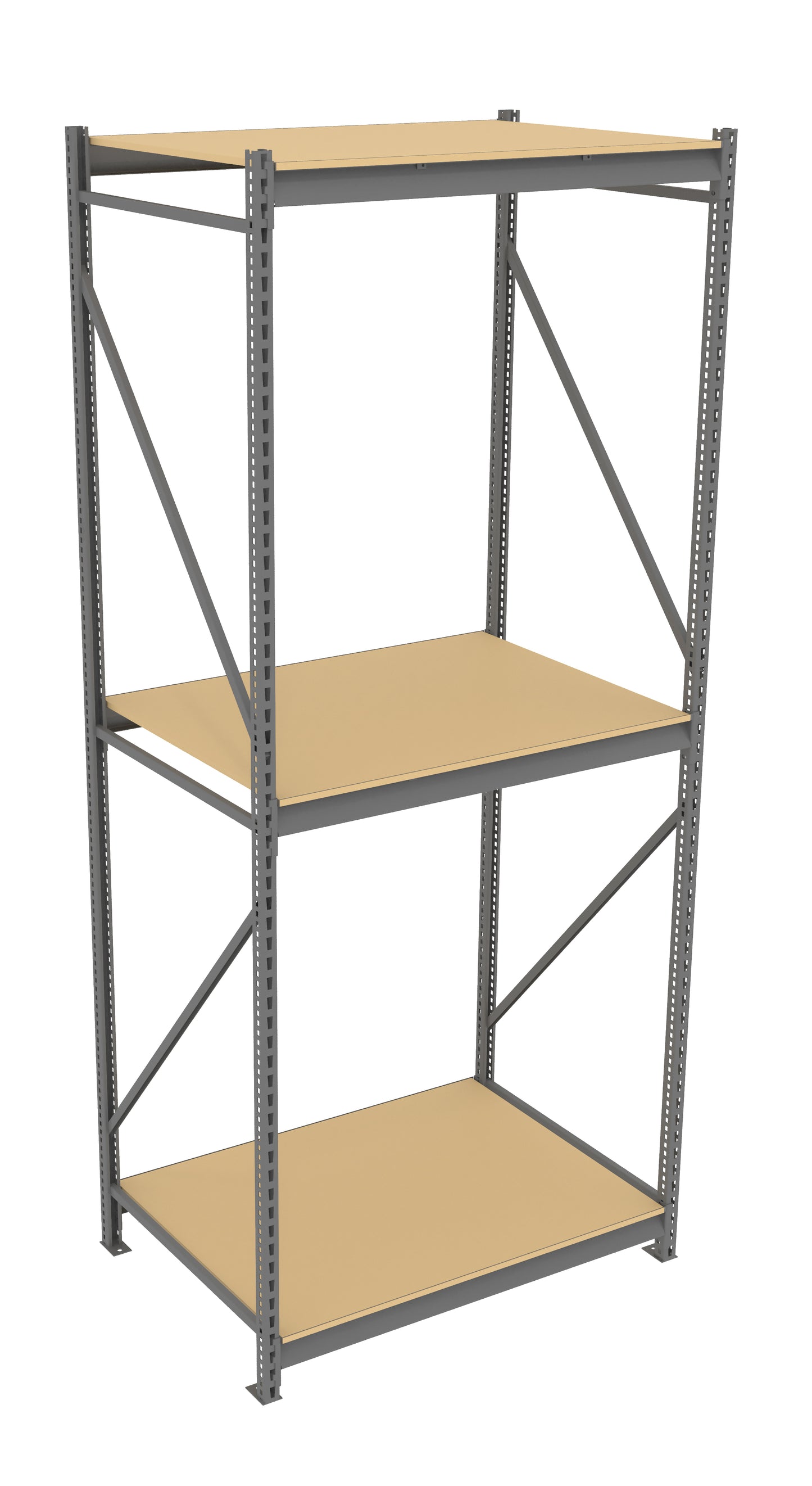 Tennsco BU-4836120PS Bulk Storage Rack Starter Unit With Particleboard Decking