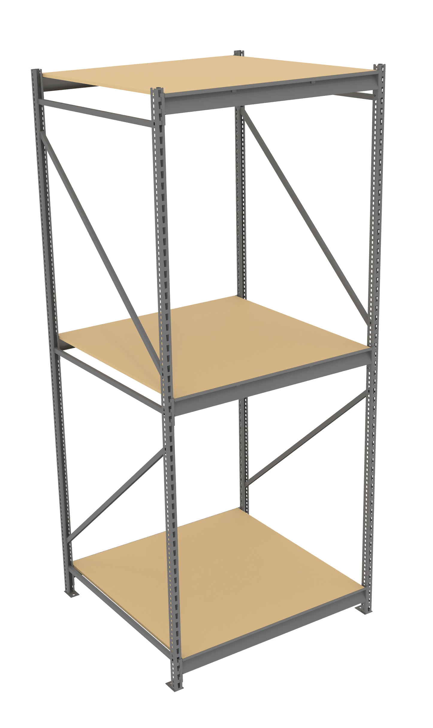 Tennsco BU-4848120PS Bulk Storage Rack Starter Unit With Particleboard Decking