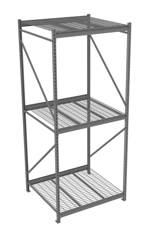Tennsco BU-4848120WS Bulk Storage Rack Starter Unit With Wire Decking