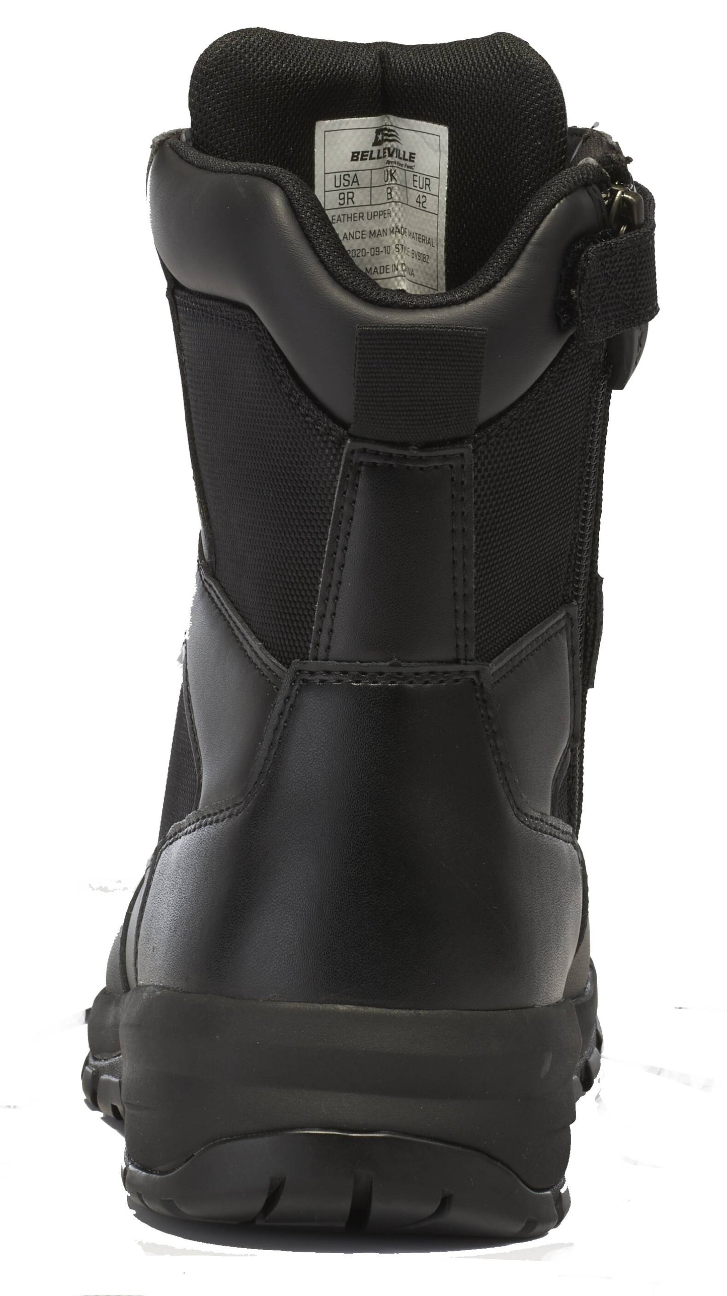 Belleville Men's, 8", SPEAR POINT, BV918Z, Hot Weather Lightweight Side-Zip Tactical Boot, Black, 7.5, Wide, BV918Z 075W