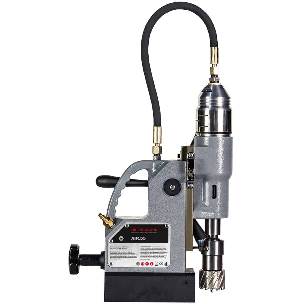 Euroboor AIR.55 Pneumatic Magnetic Drilling Machine, 55Mm - 2 3/16", 6.3 Bar.