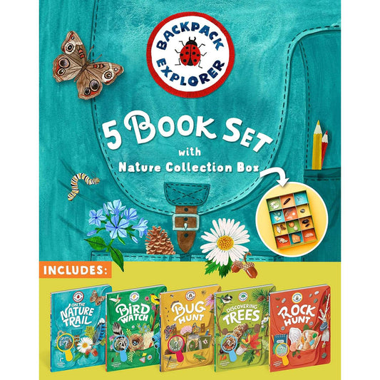 Paradise Clay HCT101 Backpack Explorer 5-Book Set with Nature Collection Box