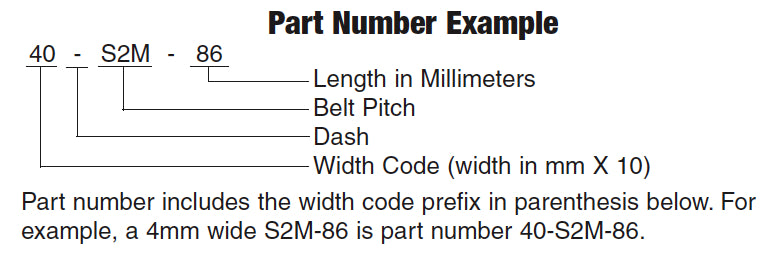 Bando 60-S2M-190 S2M Timing Belt