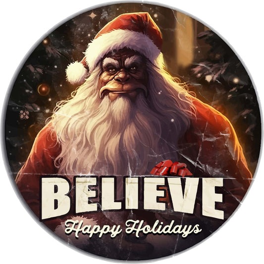 Paradise Clay IHS034 Believe Happy Holidays - Vinyl Sticker (1 STICKER)