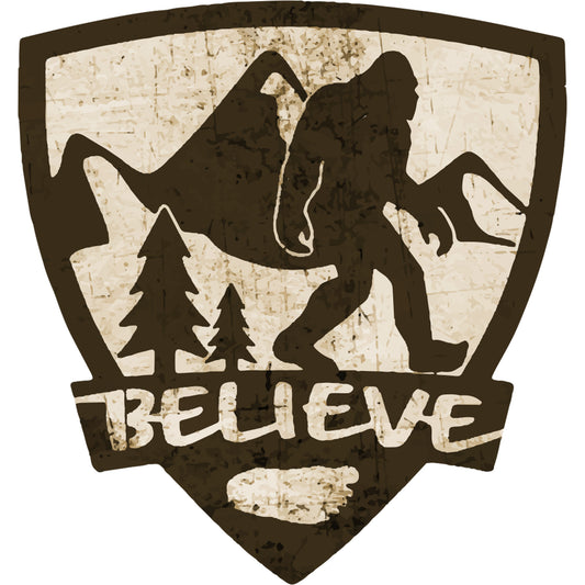 Paradise Clay IHS063 Believe Shield - Vinyl Sticker (1 STICKER)