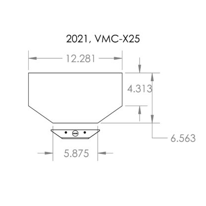 Vaniman 2020 Window Assembly, Complete (glass, brackets, w/ latch,  screws)