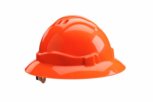 Gateway Safety 72416 Serpent Full Brim Safety Helmet - ANSI Z89.1 Type I Hard Hat, Vented Class C & Unvented Class E