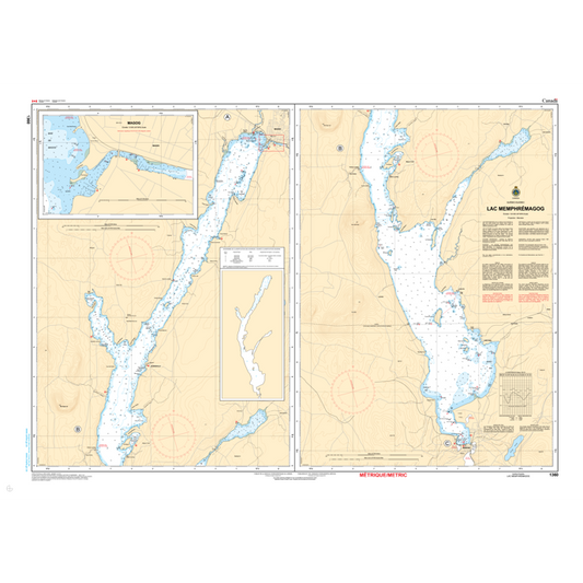 Paradise Clay CAN1360 CHS Chart Lac Memphrémagog